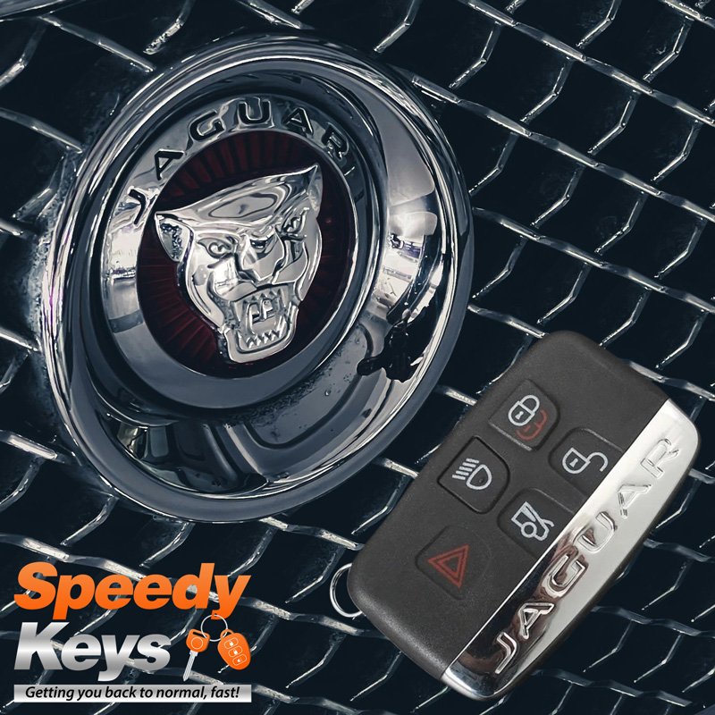 Speedy Keys specialist programming a spare Jaguar key on-site in Essex